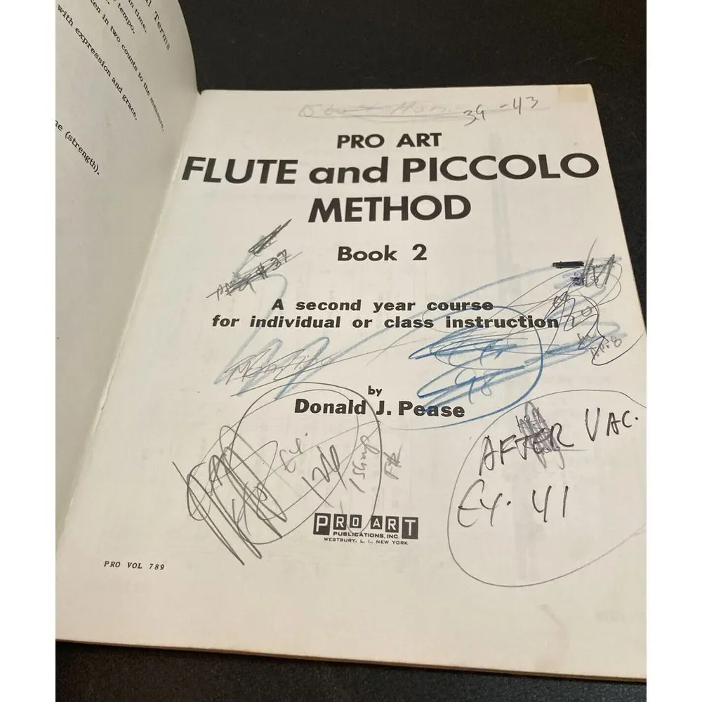 PRO ART FLUTE PICCOLO METHOD Book‎ 2 PEASE Learn Play Instructional Text Course - Picture 2 of 5